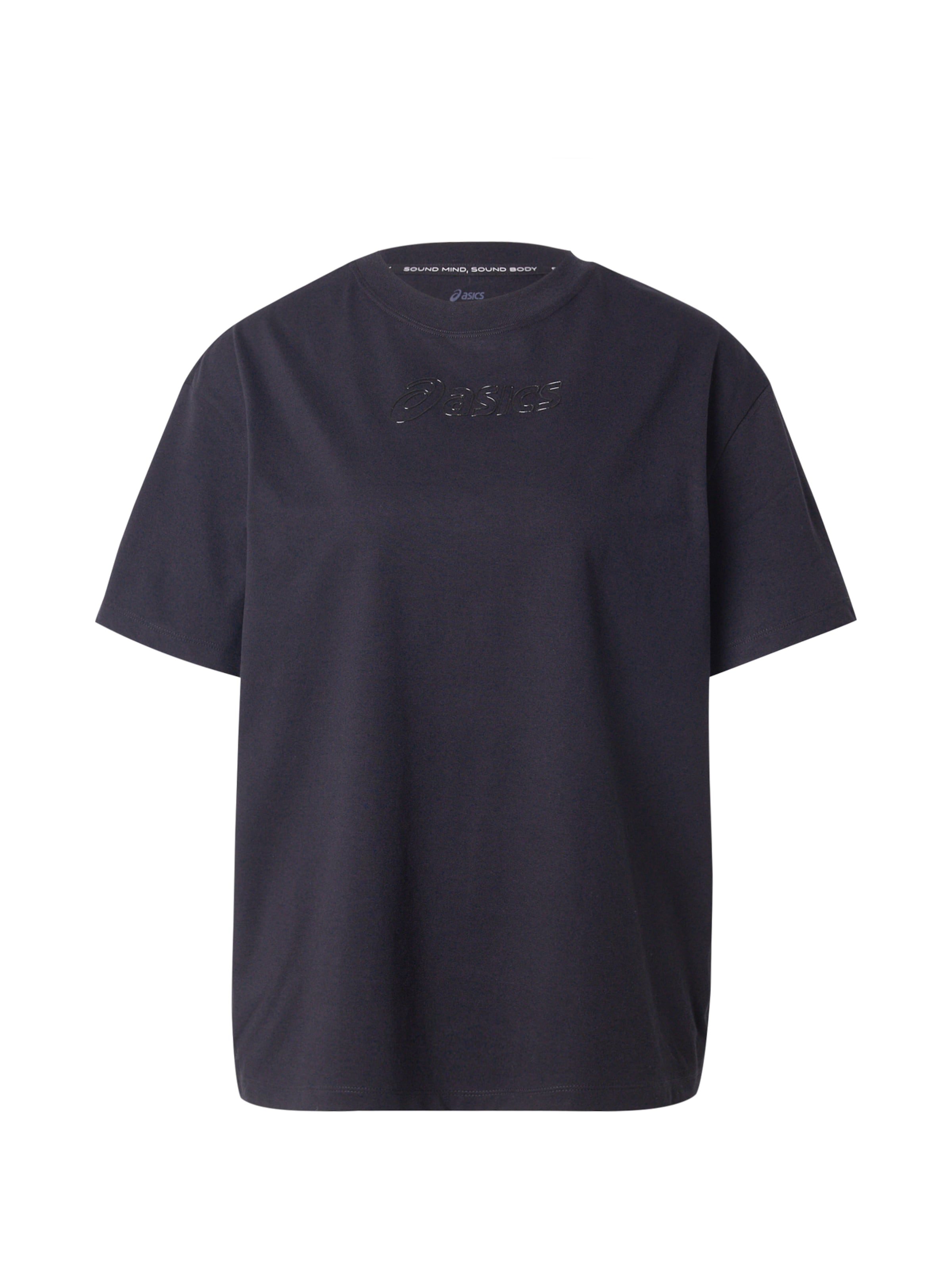 Tricou funcțional de la ASICS pe negru: față