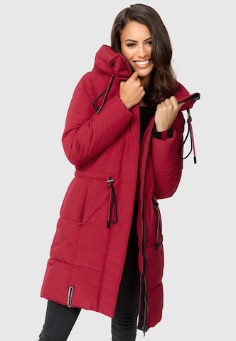 NAVAHOO Płaszcz zimowy 'Zuckertatze XIV' w kolorze czerwony
