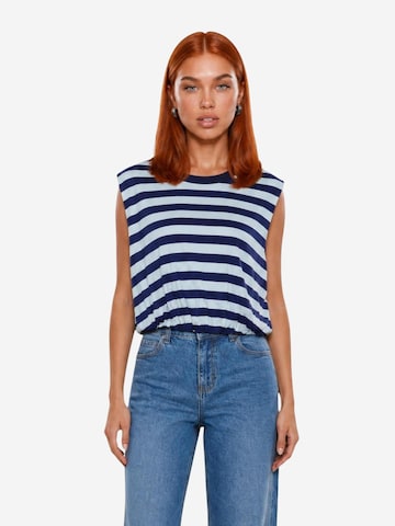 Top 'Viscosa Righe' di I AM in blu