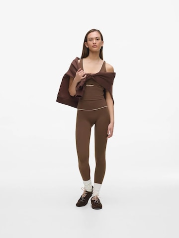 Karl Lagerfeld regular Κολάν 'Athleisure' σε καφέ