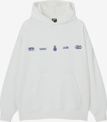 Pull&Bear Sweatshirt in Weiß: predná strana