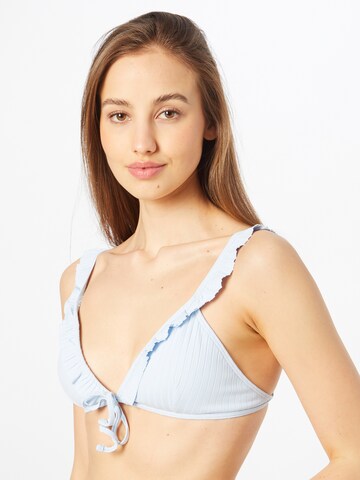 Triunghi Sutien costum de baie de la HOLLISTER pe albastru: față