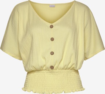 T-shirt LASCANA en jaune : devant