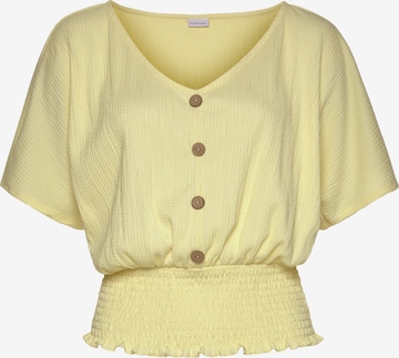 LASCANA Shirt in Yellow: front