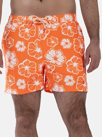 Shorts de bain Frozen Cape en orange : devant