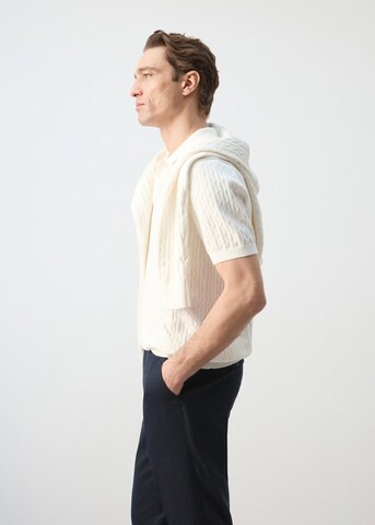 MANGO MAN Poloshirt 'Muga' in Weiß