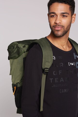 CAMP DAVID Rucksack mit Logo Design in Grün