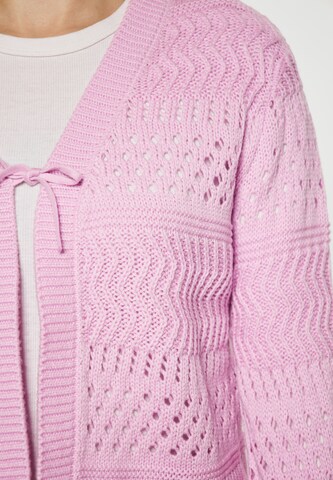 swirly Knit cardigan in Pink