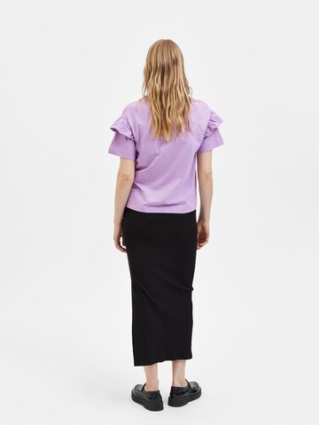 T-shirt 'Rylie' SELECTED FEMME en violet