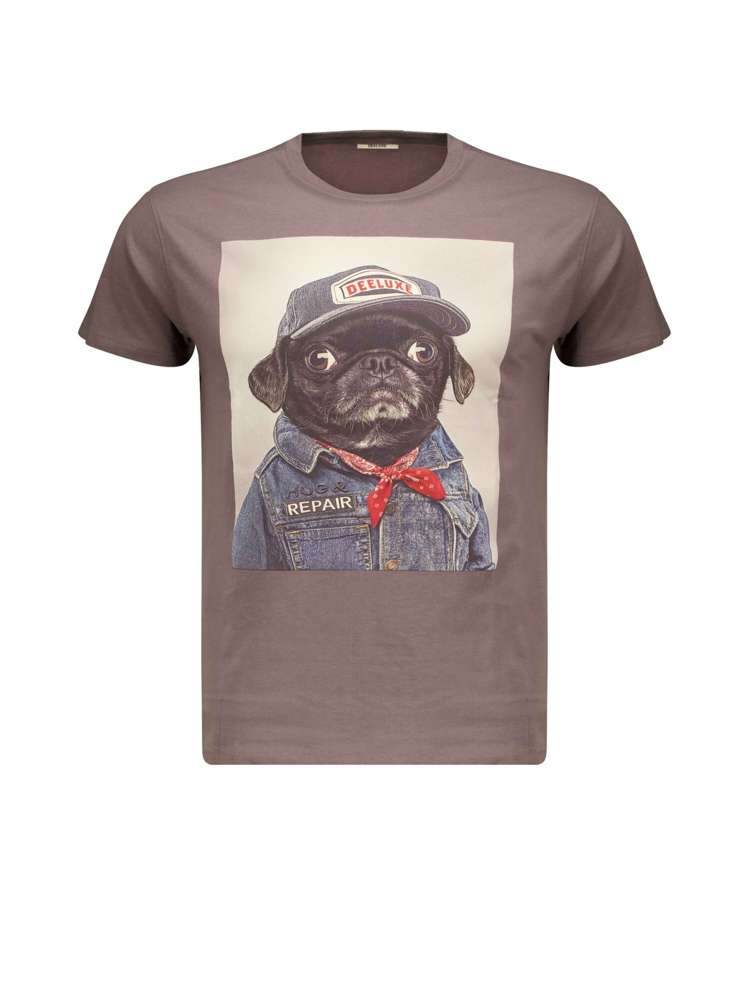 T-Shirt 'Pepere' Deeluxe en marron : devant