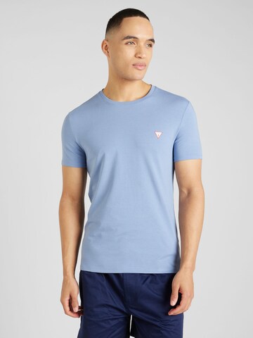 T-Shirt GUESS en bleu : devant