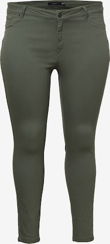 Vero Moda Curve Regular Панталон в зелено: отпред