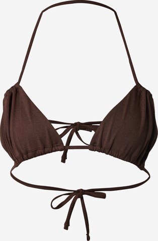 Triangle Hauts de bikini WEEKDAY en marron : devant