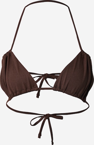 WEEKDAY - Triángulo Top de bikini en marrón: frente