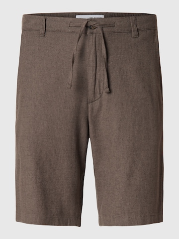 Regular Pantalon 'SLHBrody' SELECTED en marron