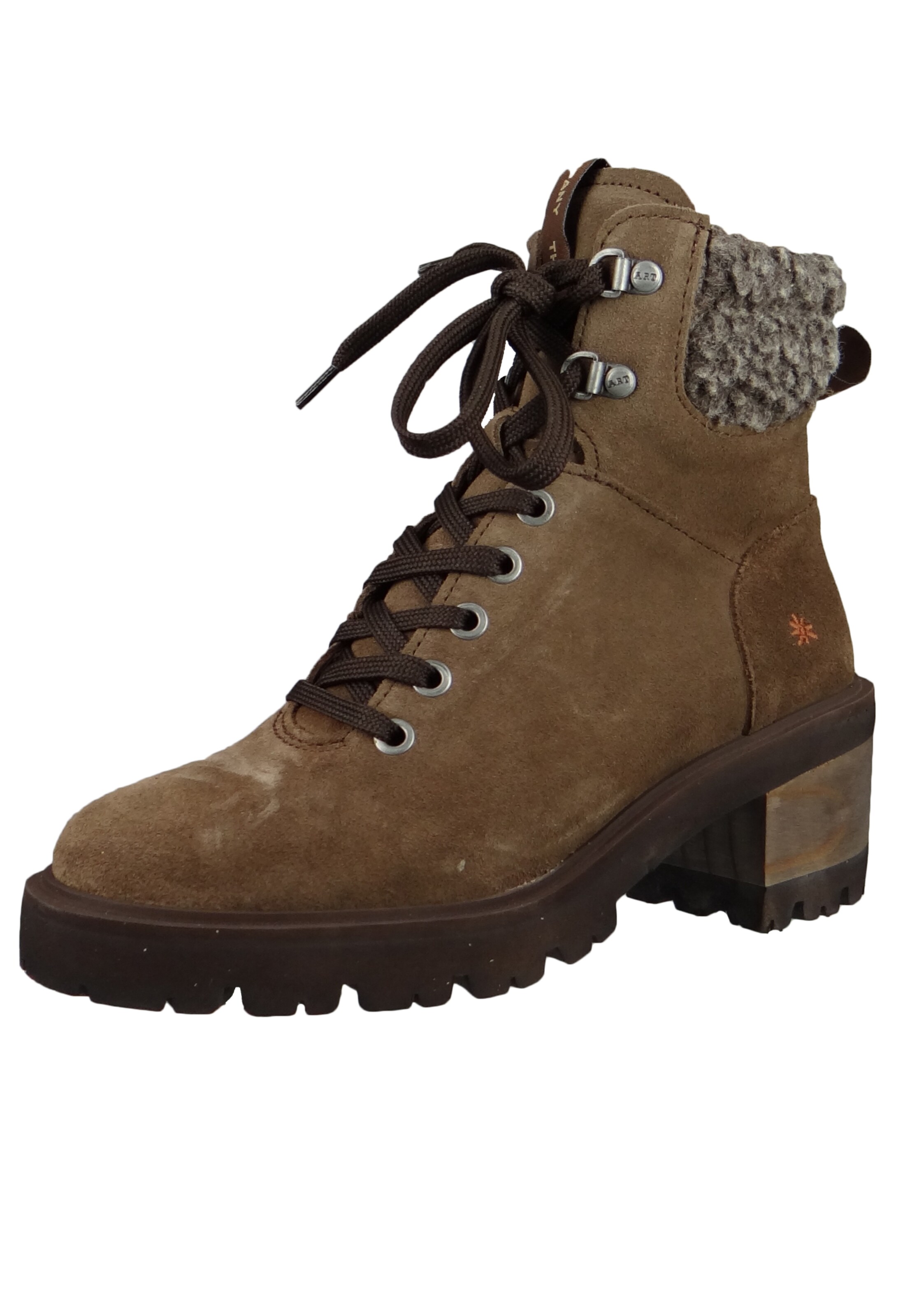 Bottines à lacets 'Brugge' ART en marron : devant