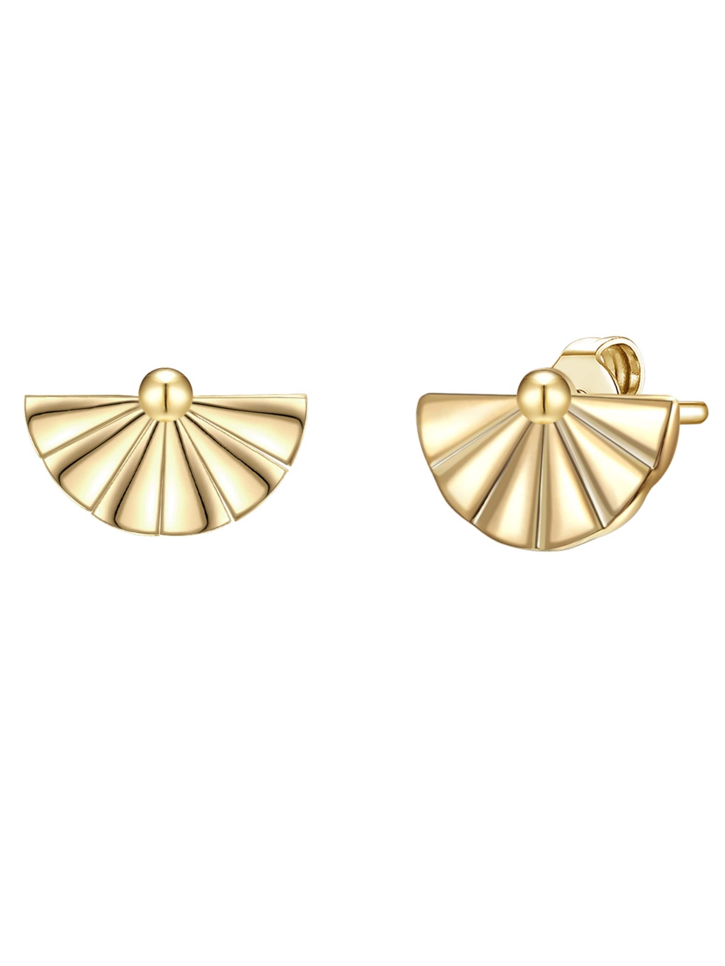 Lulu & Jane - Pendientes en oro: frente