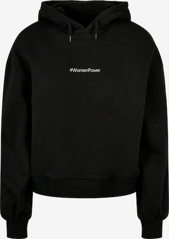 Merchcode Sweatshirt ' Ladies WD' in Zwart: voorkant