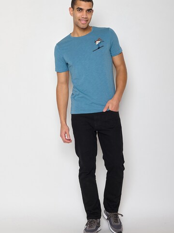GREENBOMB T-Shirt 'Skier' in Blau