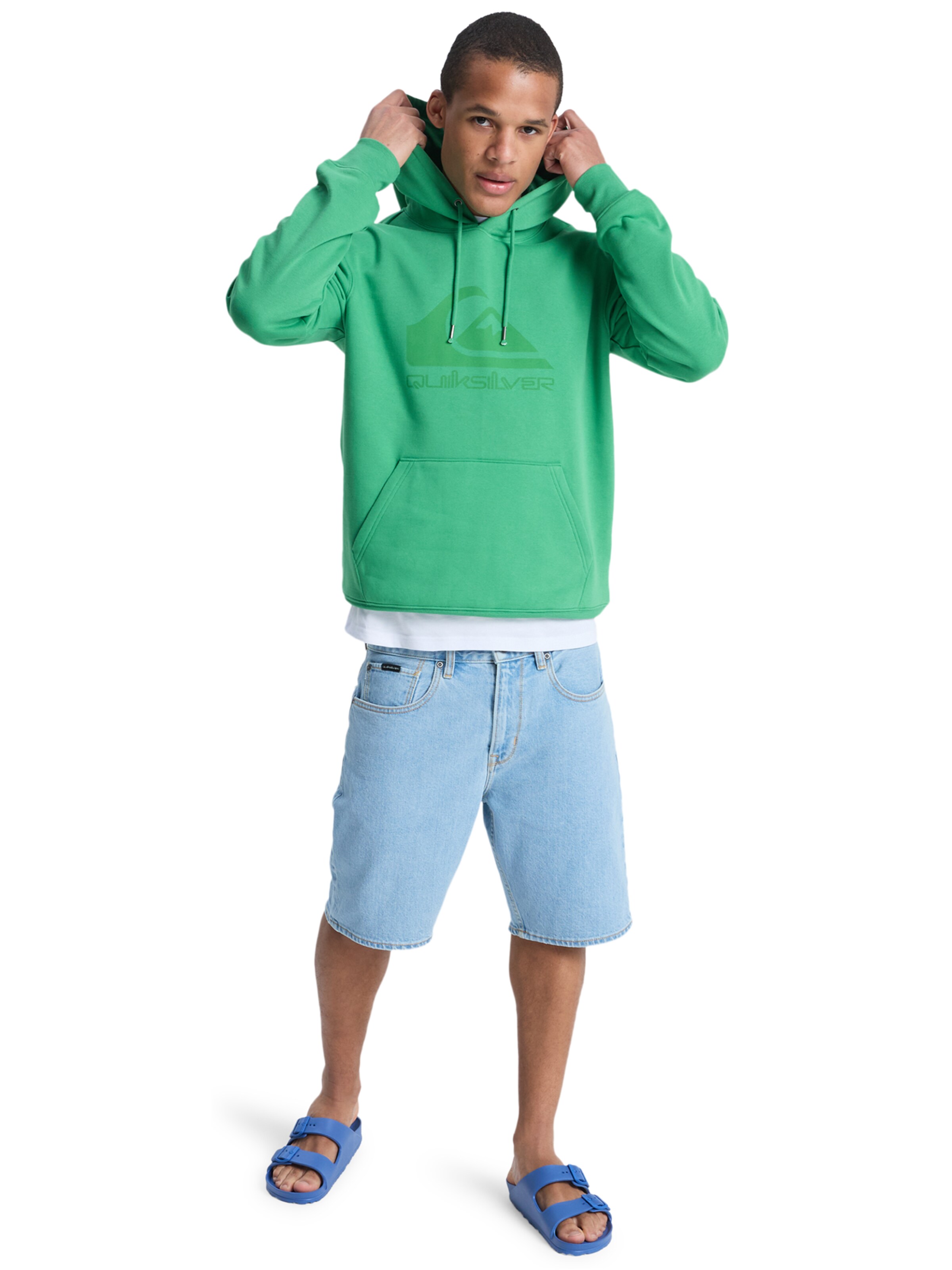 QUIKSILVER Sweatshirt in Grün