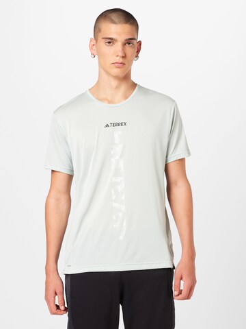 ADIDAS TERREX Functioneel shirt 'Agravic' in Grijs: voorkant