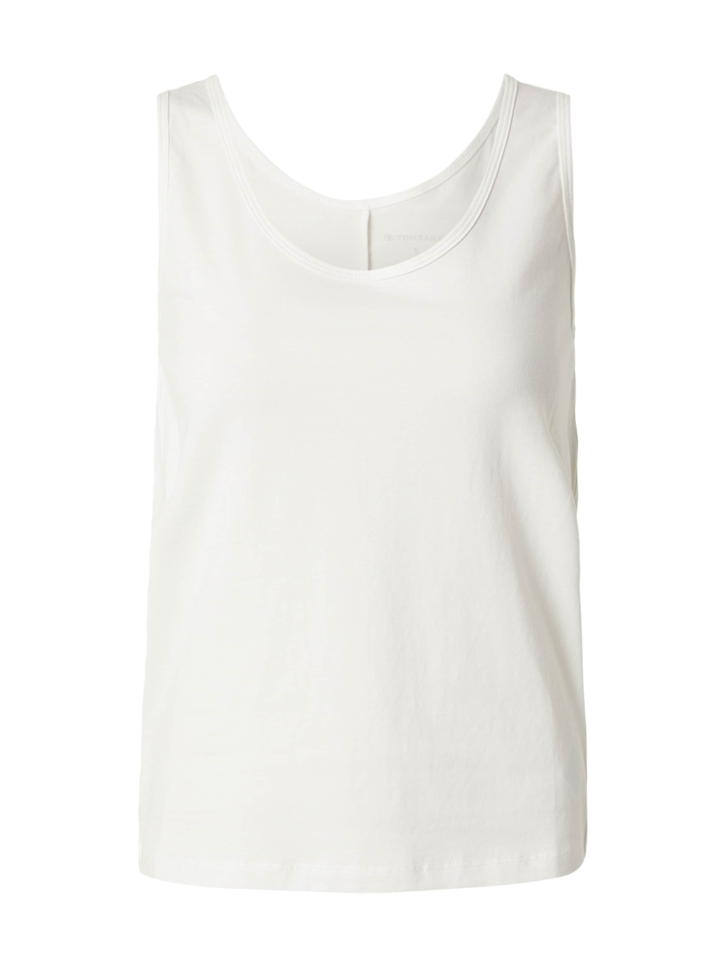 TOM TAILOR Топ в Белый: спереди