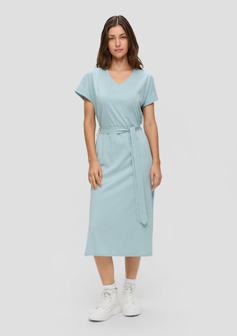 QS Oversized Dress in Blue: front