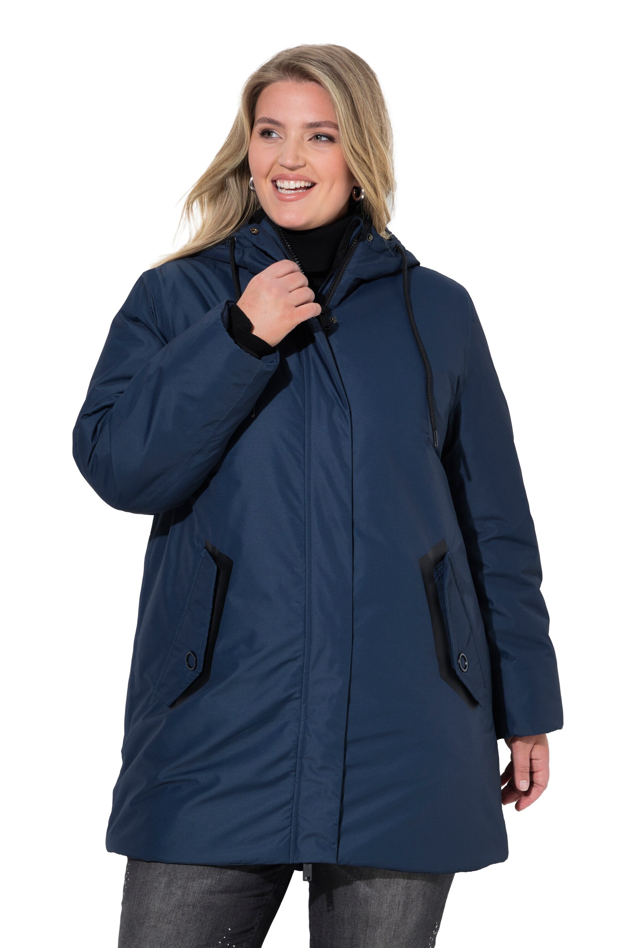 Ulla Popken Jacke in Blau: Vorderseite