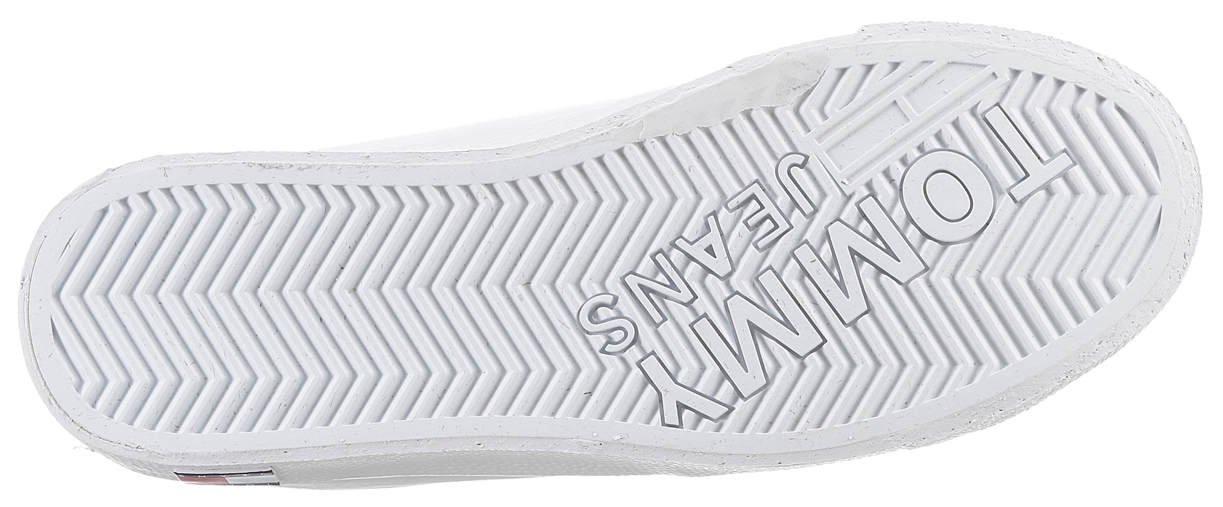 Tommy Jeans - Sapatilhas baixas 'Vulcanized' em branco