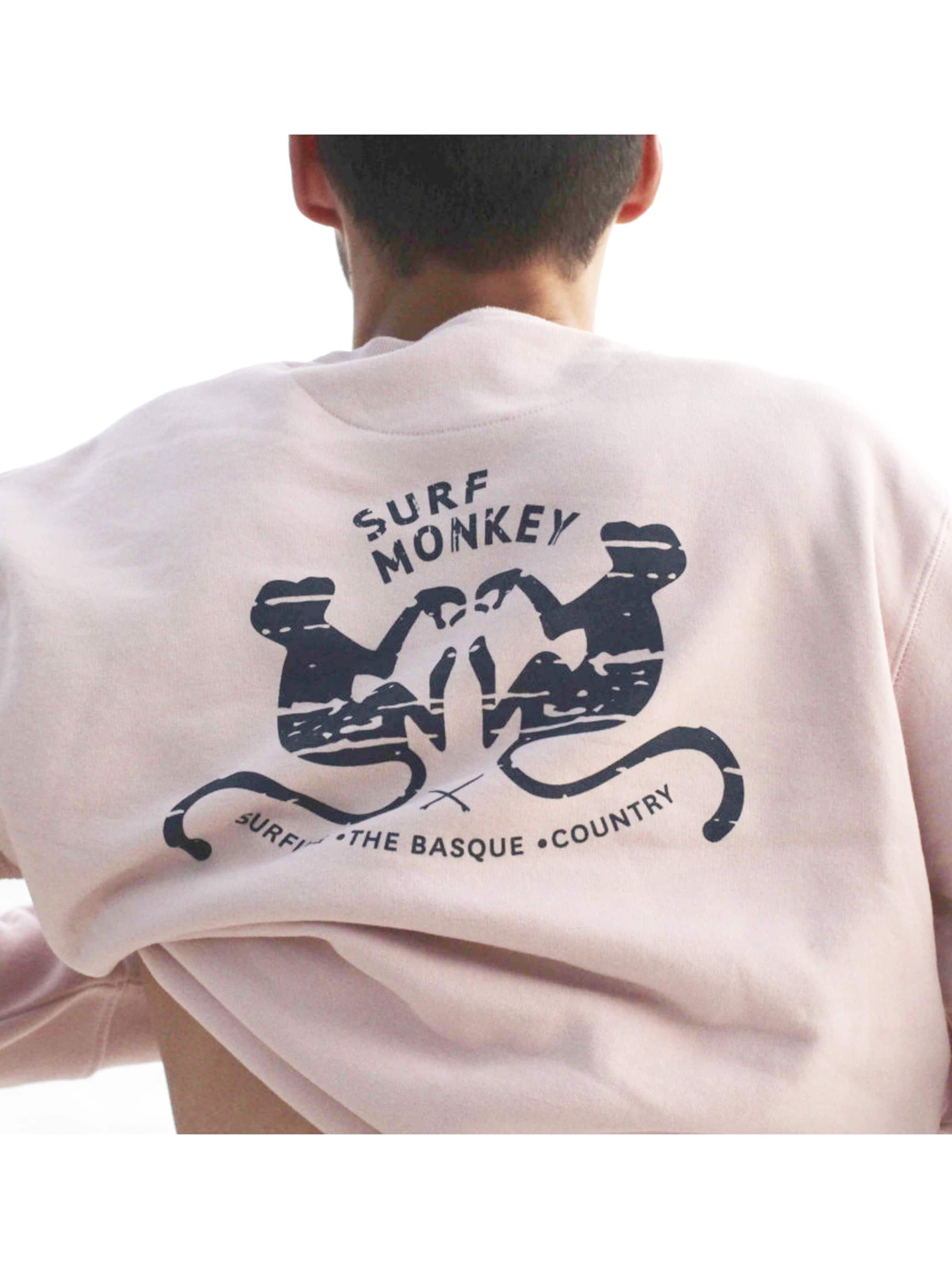 Sweat-shirt Surf Monkey en rose