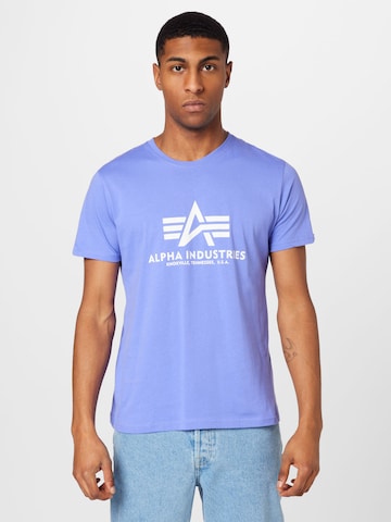 T-Shirt ALPHA INDUSTRIES en violet : devant