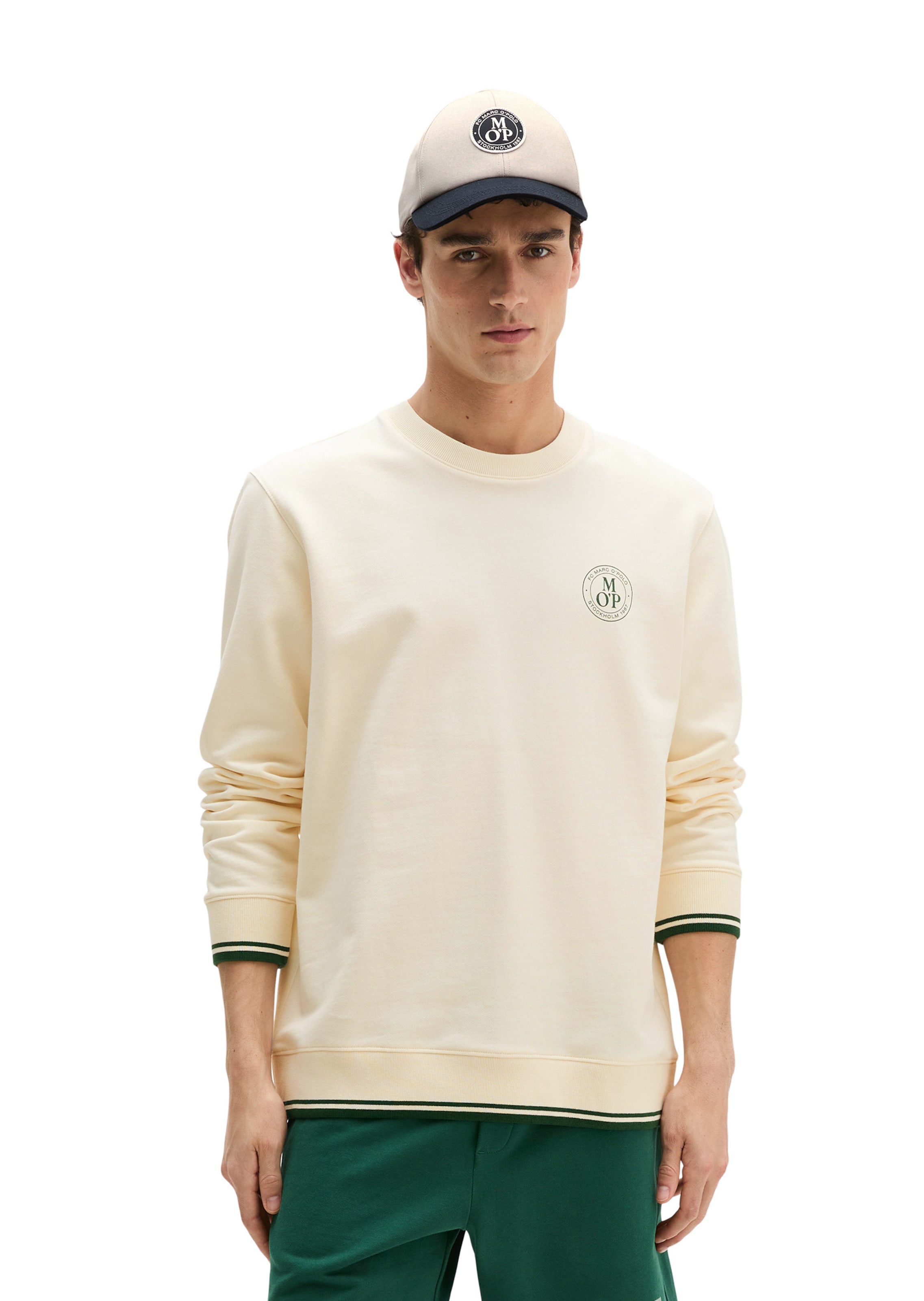 Marc O'Polo Sweatshirt in Beige: front