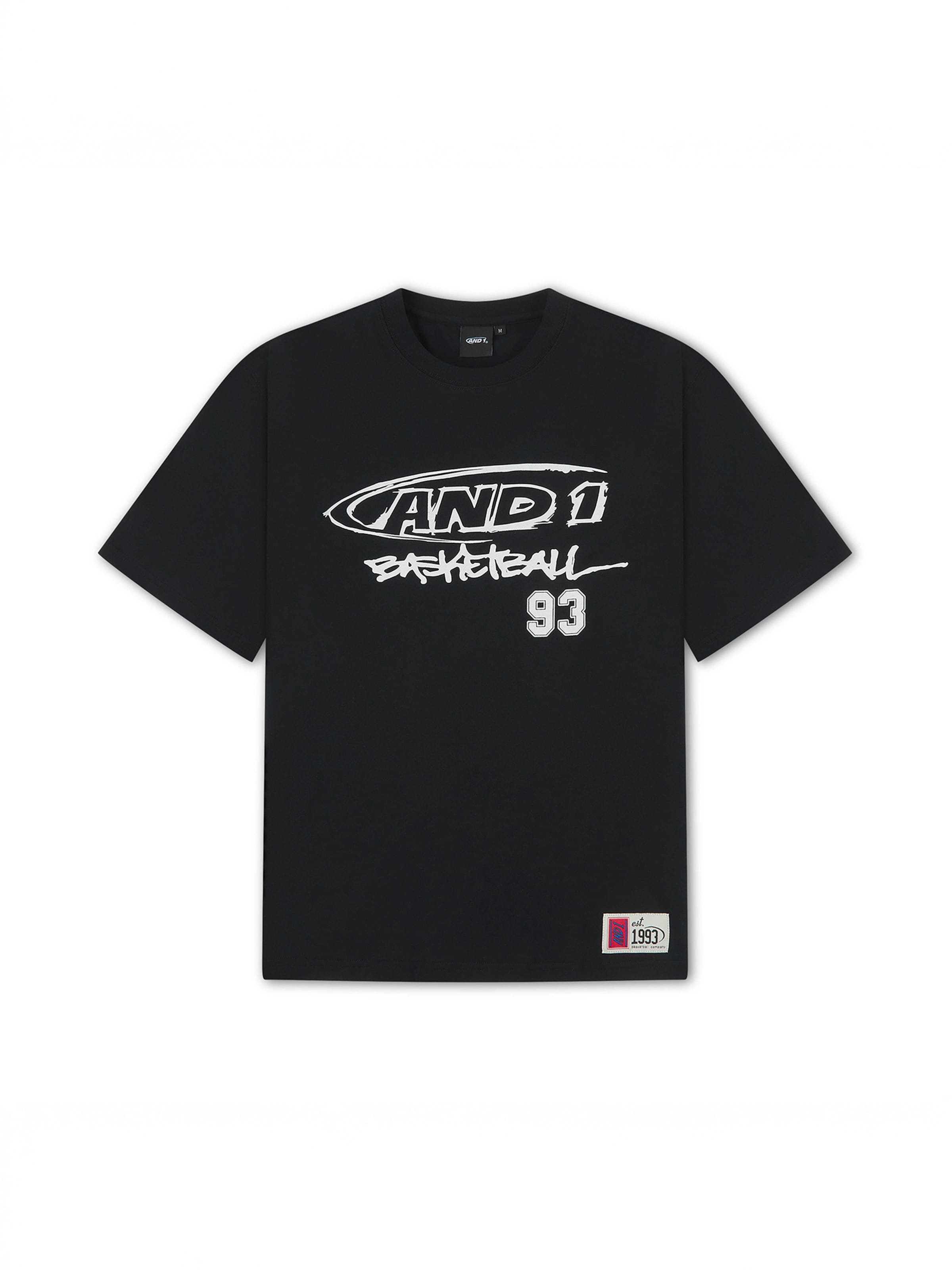 Tricou de la AND1 pe negru: față