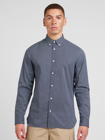 TOMMY HILFIGER Slim Fit Hemd in Blau: Vorderseite