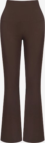 cfab (formerly creamy fabrics) Leggings 'Cotton Flared Bootcut Leggings' i brun: framsida
