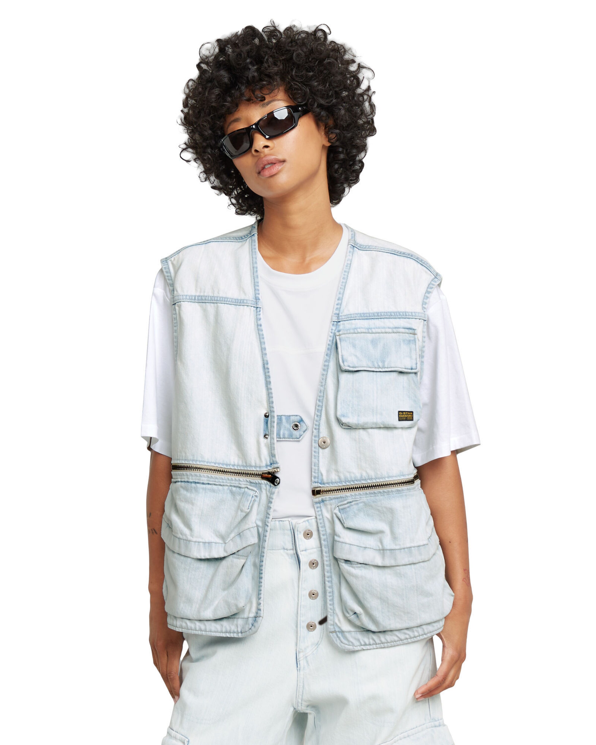 G-STAR Bodywarmer in Blauw: voorkant