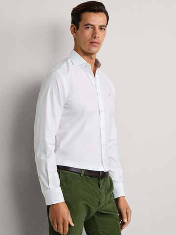 Coupe slim Chemise business Hackett London en blanc