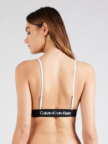 Calvin Klein Swimwear Triangle Bikini top in Blue