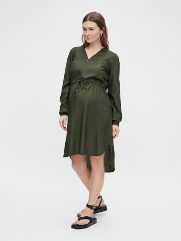 MAMALICIOUS Sukienka koszulowa 'Zion Lia' w kolorze zielony: przód