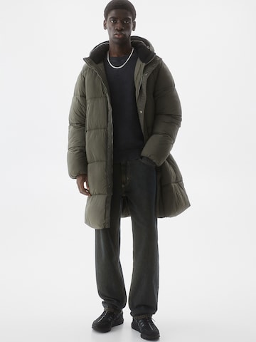 Manteau d’hiver Pull&Bear en vert : devant