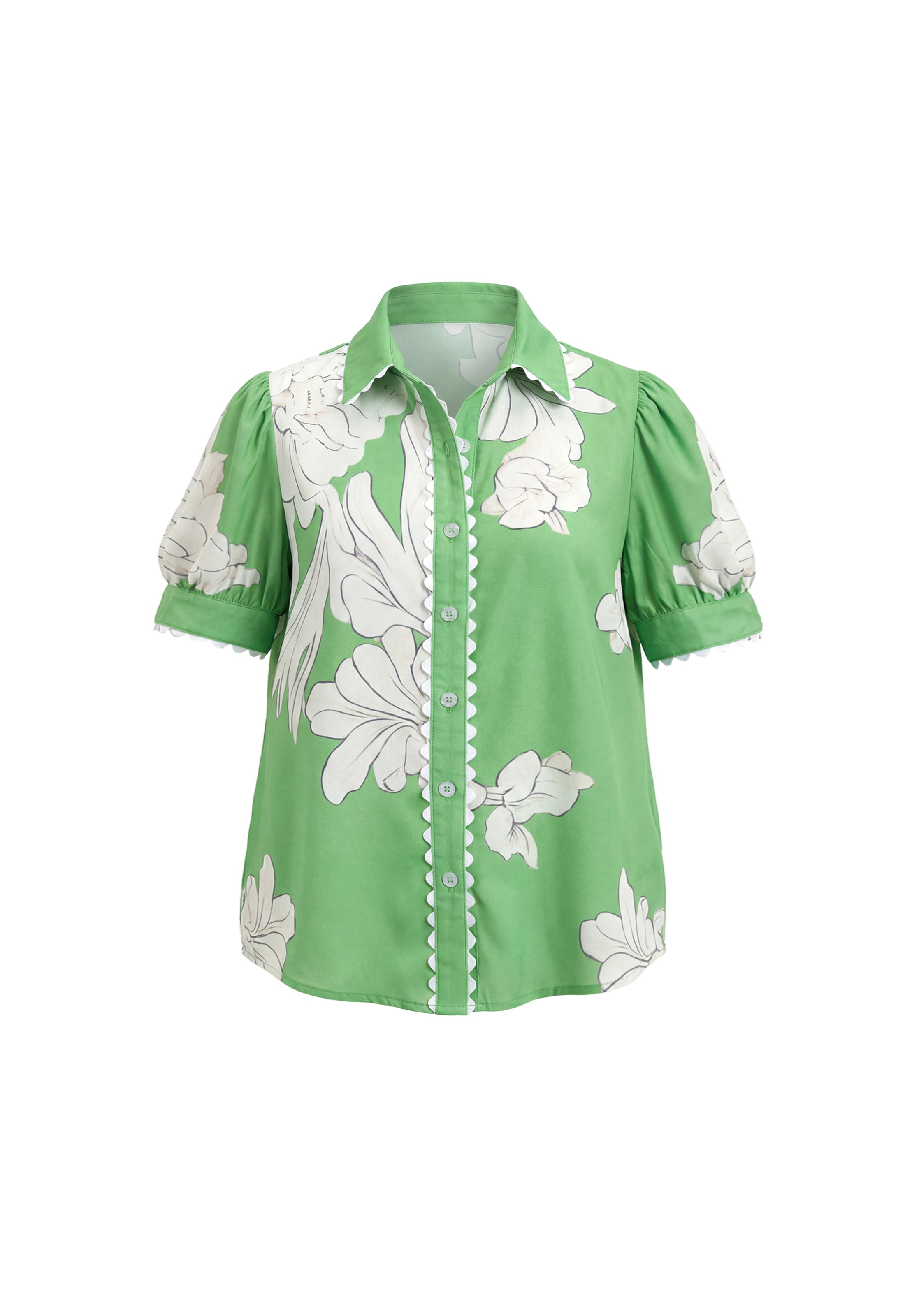 usha BLUE LABEL - Blusa en verde: frente
