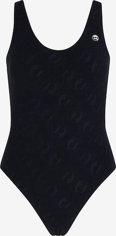 Karl Lagerfeld Ujumistrikoo 'Ikonik', värv must: eest vaates