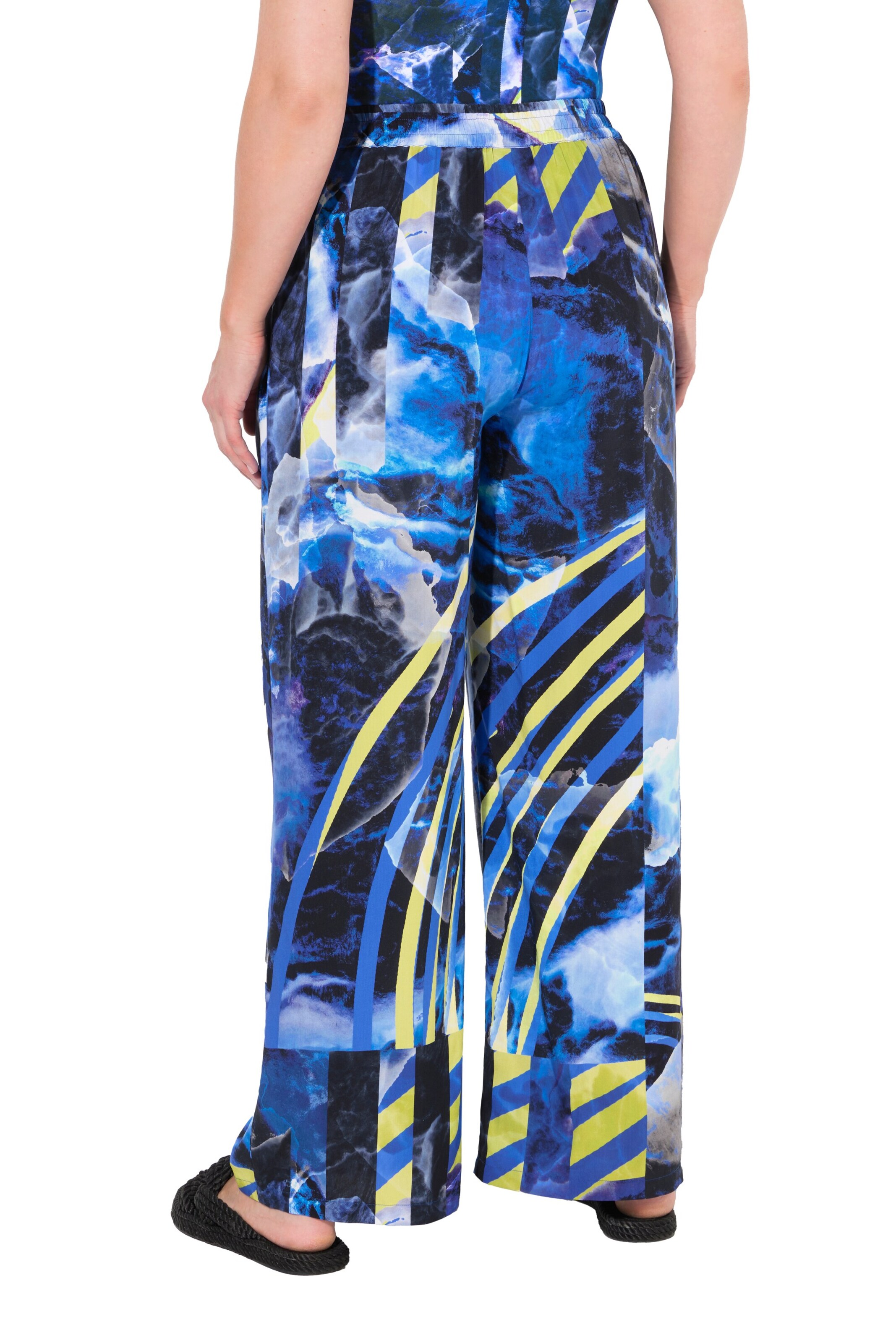 Ulla Popken Wide Leg Hose in Blau