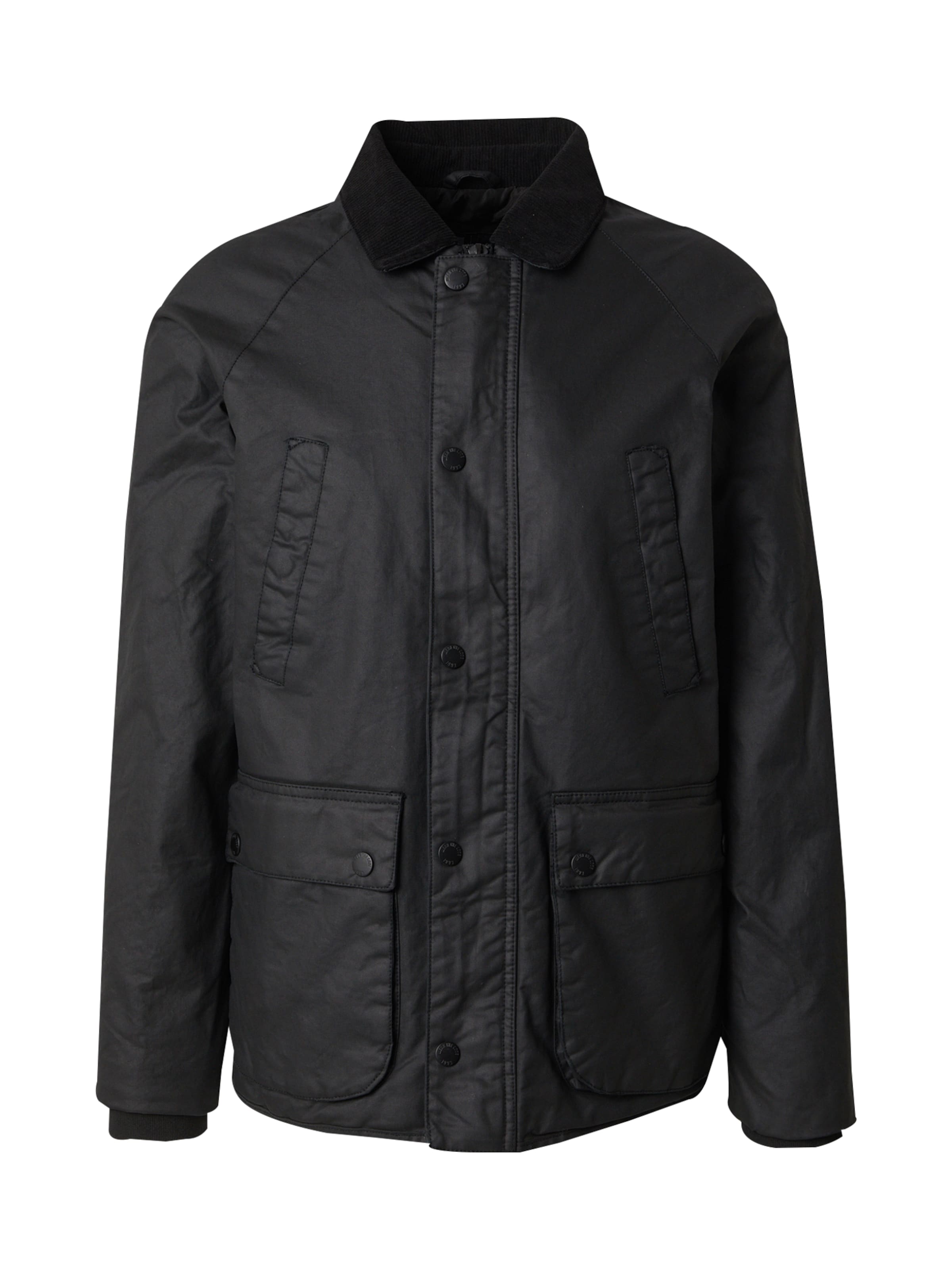 INDICODE JEANSPrijelazna jakna 'Dutton' - crna boja: prednji dio