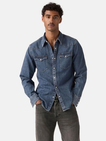 LEVI'S ® Regular fit Between-season jacket 'M' Barstow Western Standard Lower Haight Med Indigo Flat Finish Shirt' in Mixed colours