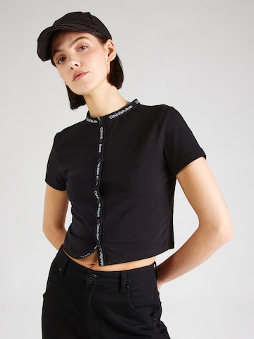 Calvin Klein Jeans Bluse in Schwarz: predná strana