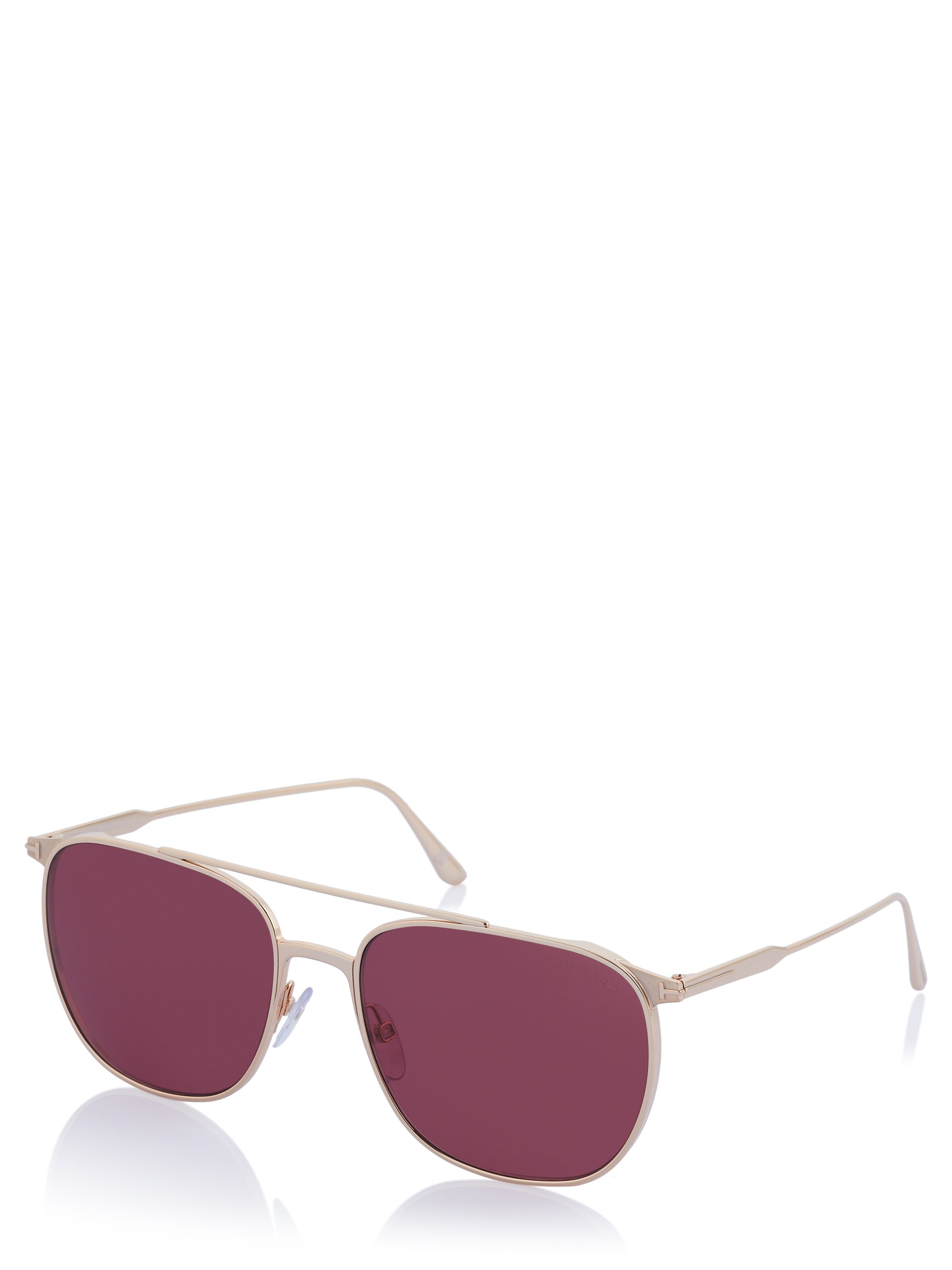 Lunettes de soleil Tom Ford en or : devant