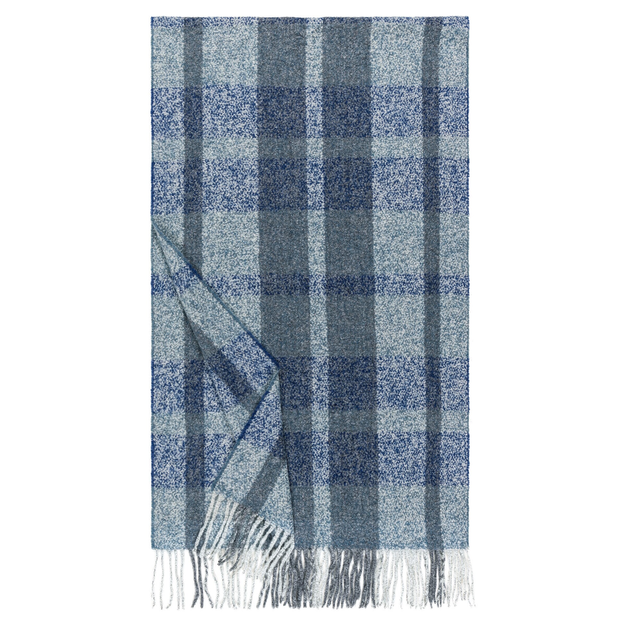Sciarpa 'CHECK BOUCLE' di Roeckl in blu: frontale