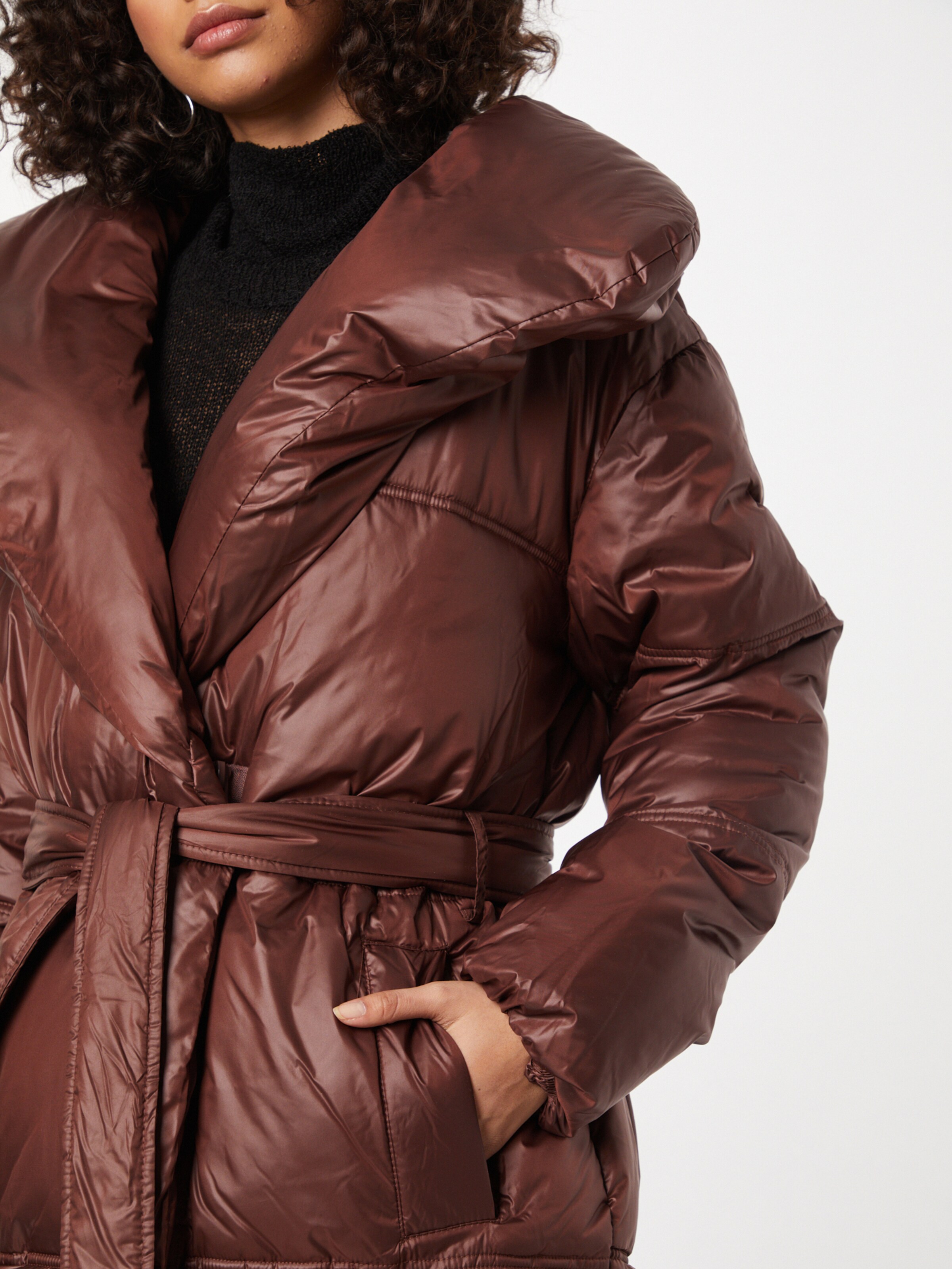 Frauen Mäntel Missguided Mantel in Schoko - SH05961 Frauen Mäntel Missguided Mantel in Schoko - SH05961