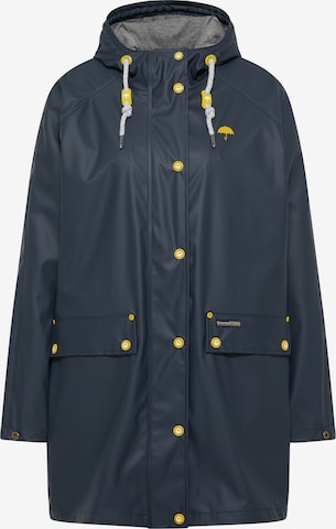 Schmuddelwedda Between-Seasons Coat in Blue: front